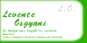 levente osgyani business card